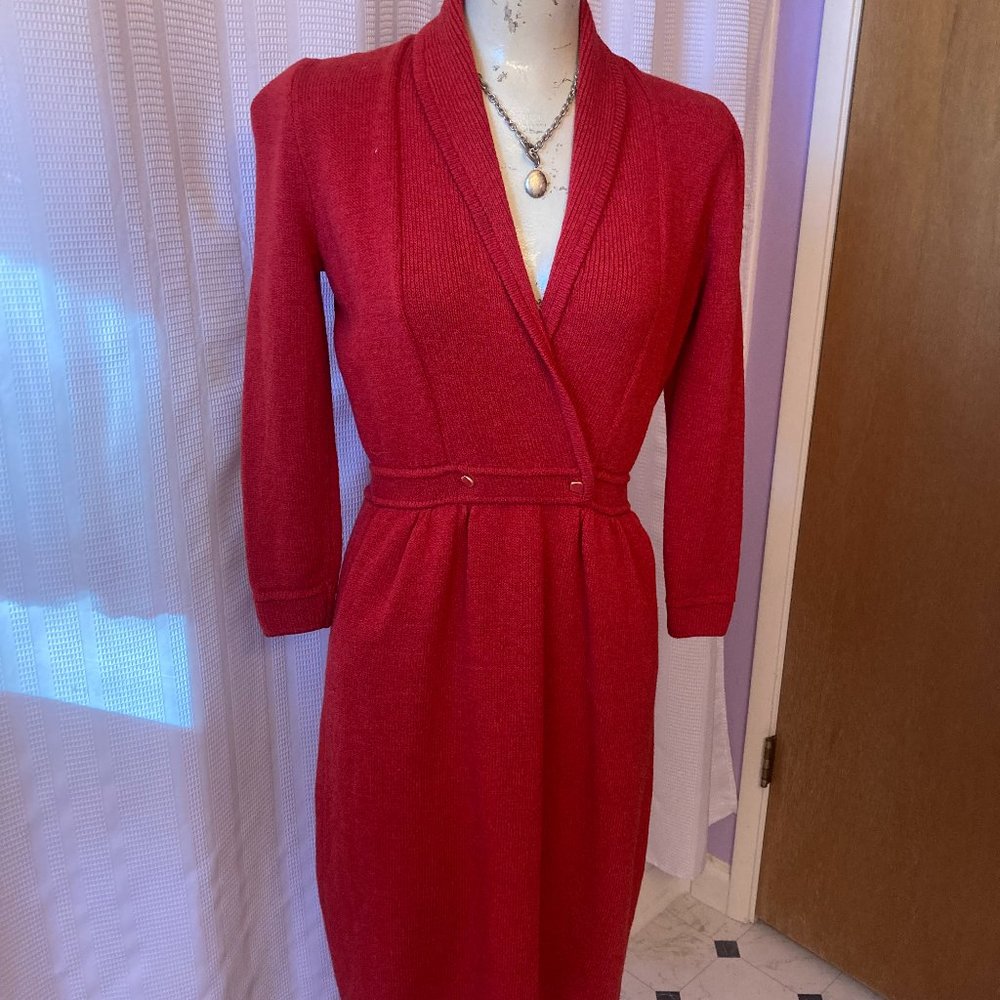 Vintage 80s Sexy Elegant St John for I. Magnin Knit Dress